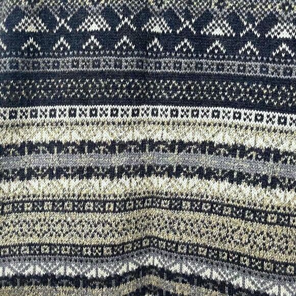 Lane Bryant Fair Isle Blue Tunic Sweater Wool Blend V Neck Venezia SZ 22/24 - Picture 2 of 10